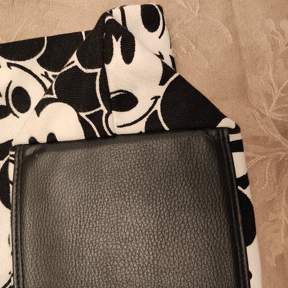 Disney Black and White Mickey Mouse Canvas Tote Bag, Used - Picture 9 of 14
